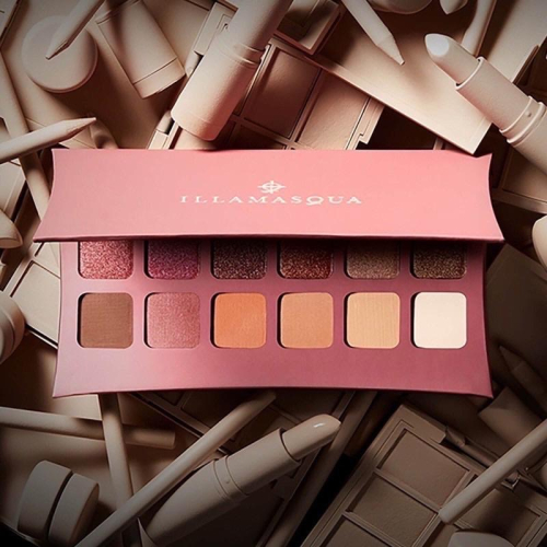 現貨illamasqua 12色眼影盤Unveiled Artistry Palette裸色革命啞光珠光乾燥玫瑰粉