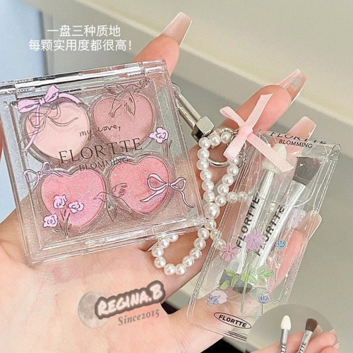 新品首發? 花洛莉亞 FLORTTE 自戀眼影 Bunny 初吻波波眼影 水波紋 四色眼影 眼影盤 花洛利亞 臥蠶 多