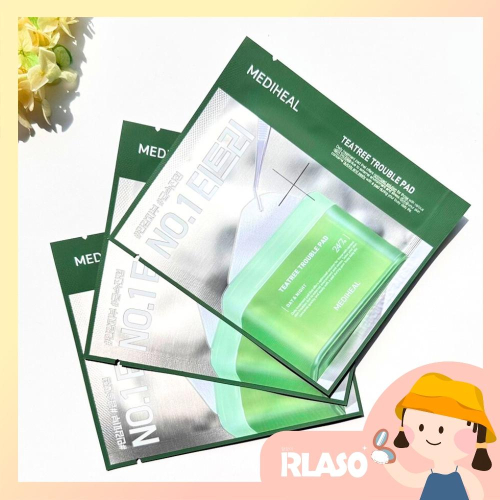 【Rlaso】MEDIHEAL | 茶樹Teatree棉片 2片入 視黃醇 水霧保溼 植物酵素棉片 試用包