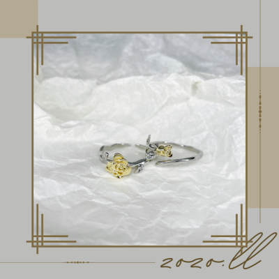 zozo.ll ❧ 鋯石玫瑰開口戒指 S925銀「台灣現貨」復古戒指、百搭簡約戒指