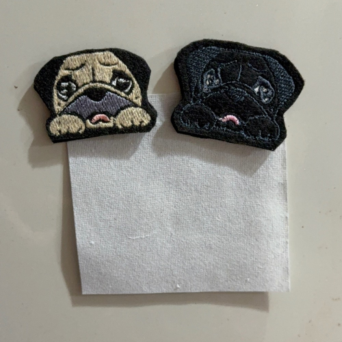 巴哥犬刺繡磁鐵