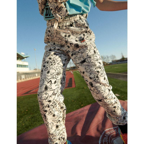 【全新】Levis X Snoopy sport限量聯名 女款 抽繩休閒棉褲 / 滿版史努比插畫印花