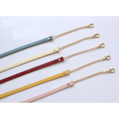 0.9寬 真皮背帶 斜背帶 若山雅子色系鏈條帶 120公分長