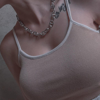 【DOE.FF】細緻環釦項鍊 (現貨) 頸鍊 飾品 豬鼻子項鍊 短鍊 項鍊女 飾品女 韓國