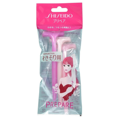 [日本製] 資生堂 SHISEIDO 3入 安全剃刀 美體刀 刮毛刀 腋下用 女士用 Prepare 日本原裝