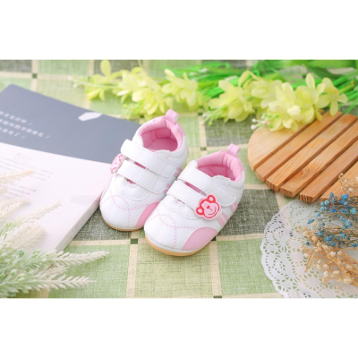 【anne＇s baby house】【NikoKids】軟Q底粉色小猴子學步鞋(SG517)【柔軟舒適室內室外皆宜】