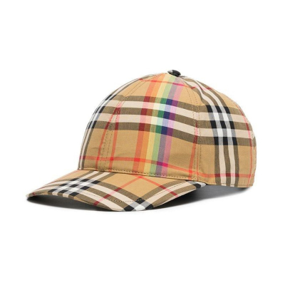 BURBERRY 巴寶莉 彩虹格紋鴨舌帽棒球帽__DVSHOP 保證正貨 台灣現貨不用等