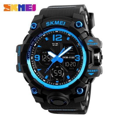 台灣現貨?SKMEI/時刻美 運動手錶潛水版 電子手錶 防水手錶 腕錶 雙時間顯示大表面電子錶 手錶男生 男錶