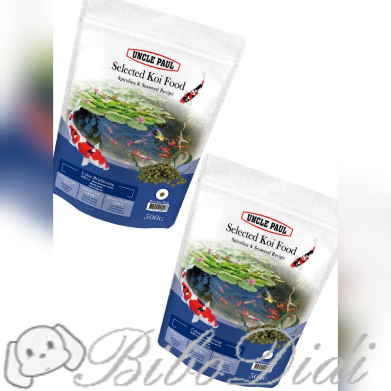 毛球寵物 保羅叔叔 錦鯉魚飼料小顆/大顆 500G/袋 夾鍊站立袋
