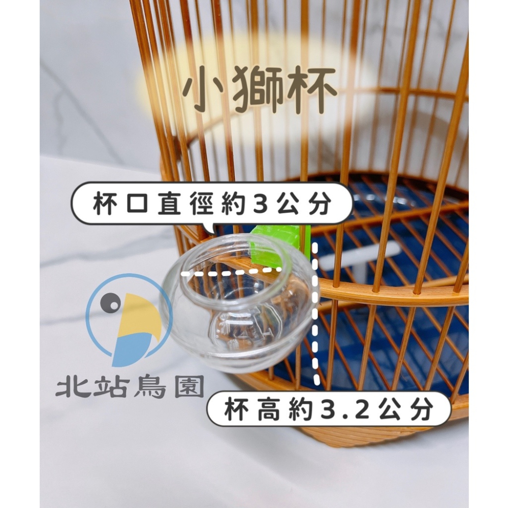 勝利牌小獅杯（石燕杯）/ 觀賞鳥、燕科、雀鳥、直鼓籠、石燕籠 / 杯口小減少飼料灑出 / 可任意掛籠子