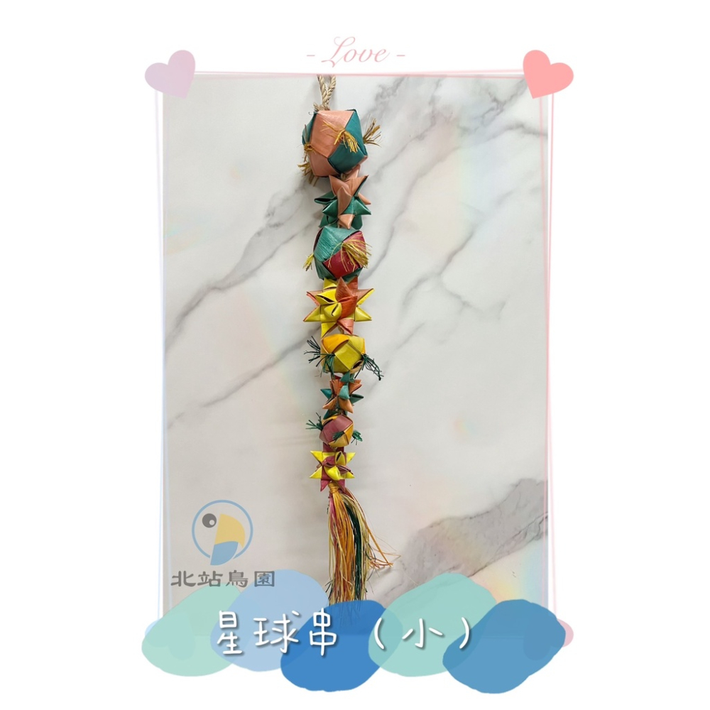 Amigo阿迷購 / 美國普拉尼 / 星球串 / 中小型鸚鵡 / 啃咬玩具 / 棕櫚葉玩具 / 破壞型玩具