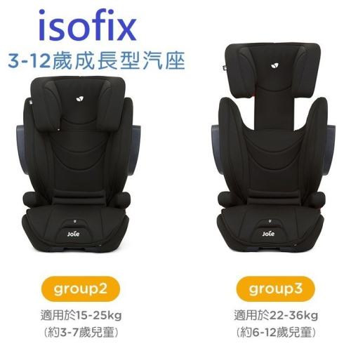 免運isofix Joie奇哥traver 3-12歲兒童成長汽座3~12歲兒童成長型汽車安全座椅JBD08800