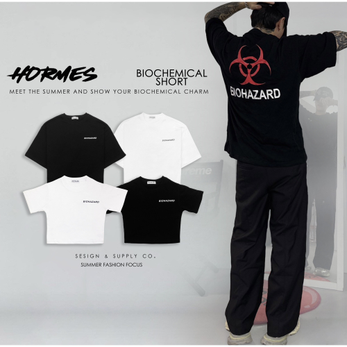 [HORMES] AR2341 BIOHAZARD 生化短Tee