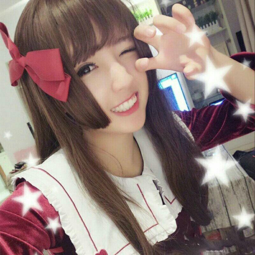 【預購】日本公主頭長直髮鬢角假髮/cos假髮/姬式瀏海水母姬網紅假髮/日常假髮 lolita偽娘公主切全頭模式