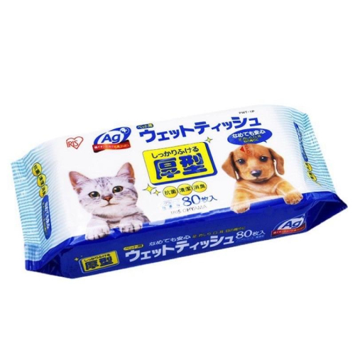 ??日本IRIS銀離子寵物濕巾外出戶外清潔狗貓