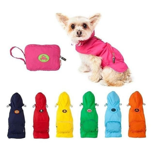{關門放狗} 美國fabdog Packawasy Raincoat 可摺疊收納 寵物輕便雨衣
