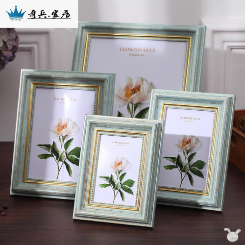 洗照片配相框北歐風牀頭櫃擺件十寸的相框擺臺精緻小清新桌擺飾品