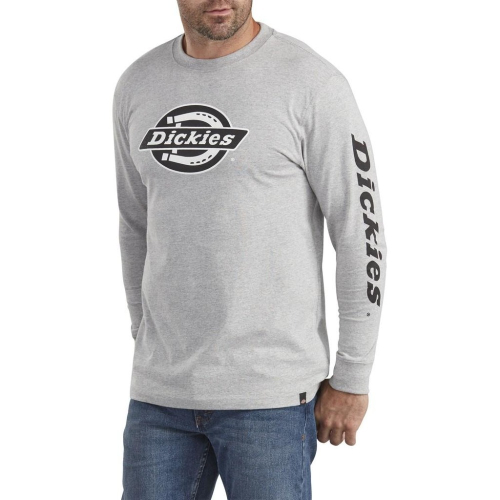 Dickies 大學T 長袖T恤【S】【M】【L】厚棉 灰色 透氣 舒適 WL468HG 全新 現貨 保證正品