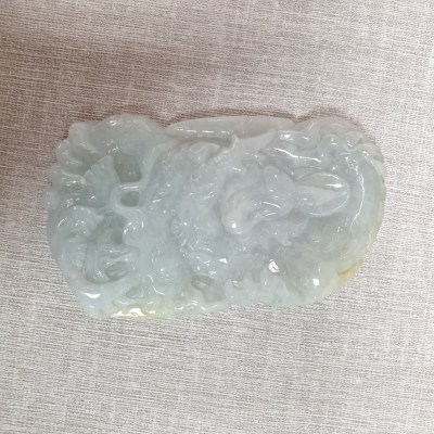 逸品軒~天然緬甸玉A貨-Z5883-乘龍觀音墜子 長89mm寬53.2mm厚9.3mm ?特價1500元 • 觀世音菩