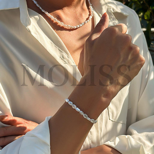 MOLISS | 不規則扁珍珠項鍊 珍珠手鍊 度假項鍊 短項鍊 飾品 墜子 吊墜 頸鍊 飾品 禮物 歐美 手鍊 手飾 男