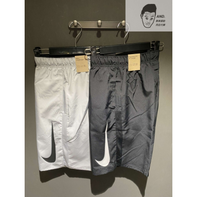 【AND.】NIKE DRY LOGO 抽繩 開岔 9吋 運動 短褲 男款 灰/黑 DX0905-077/010