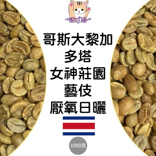 1kg生豆 哥斯大黎加 多塔 女神莊園 藝伎 厭氧日曬《咖啡生豆工廠×尋豆~只為飄香台灣》生咖啡豆 生豆 精品豆