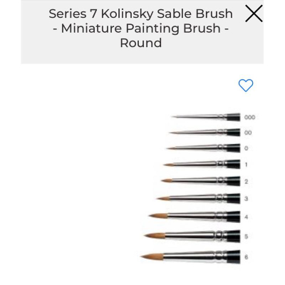 Winsor Newton 5012 s7 KOLINSKY SABLE MINIATURE 短桿 貂毛水彩筆 短峰