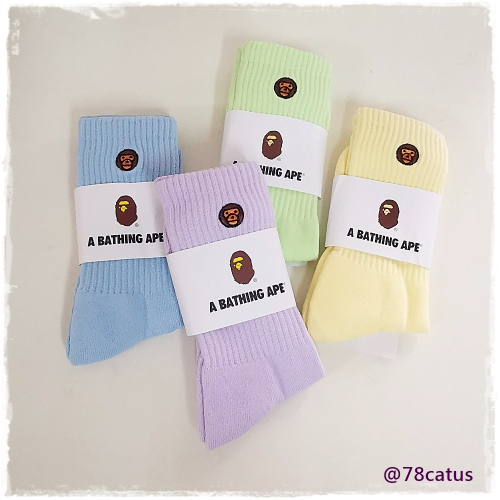 日本 BAPE 猿人 中筒襪 【78catus 義賣 幫助浪貓】