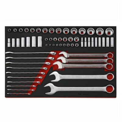 【 天魔工具 】 TTEAF62 62件EVA英制套筒工具組 英制複合扳手 長套筒 短套筒 TengTools 哈家人