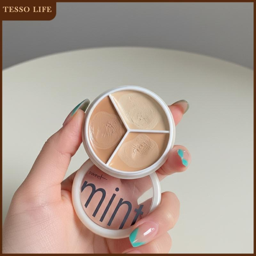 【台灣現貨】TESSO LIFE ｜遮瑕膏 遮瑕 三色遮瑕膏 痘印遮瑕膏 遮瑕盤 Sweet Mint三色遮瑕膏