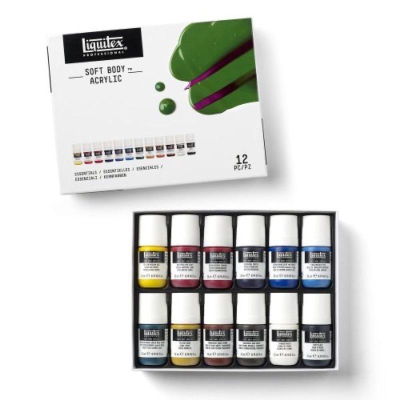 Liquitex soft body set 3699321 12x22ml 專家級壓克力 中黏度 乾後防水