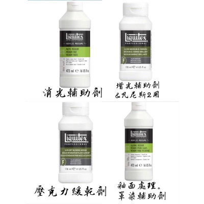 liquitex 麗可得 流體介質 消光輔助劑 增光輔助劑 壓克力 緩乾劑 釉面處理 調色盤噴霧