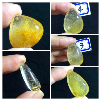 清料滿絲板鈦天然鈦晶金髮晶吊墜掛墜墜子珠寶寶石玉石首飾飾品1-5號