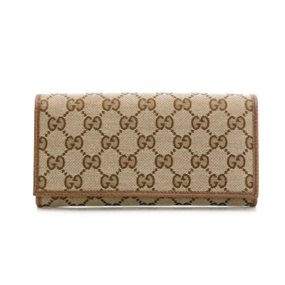 【GUCCI 古馳】 GUCCI 淺花翻釦長夾 (咖) __DVSHOP 保證正貨 台灣現貨不用等
