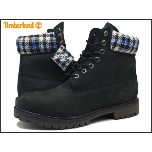【美國LEVI S專賣】TIMBERLAND WOOLRICH聯名10061黃靴款羊毛格紋護墊經典防水6吋靴8M賠售