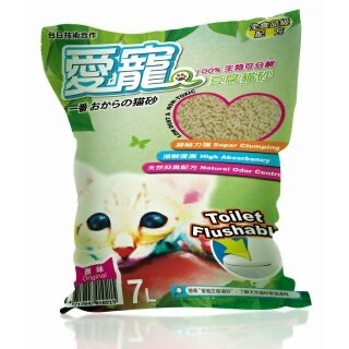 寵幸】愛寵豆腐砂7L 貓砂 凝結豆腐砂 除臭豆腐砂 低粉塵 可沖馬桶