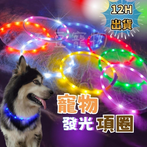 12H出貨 發光項圈 寵物發光項圈 USB充電項圈 寵物LED項圈 狗狗項圈 寵物夜光項圈 發亮項圈 寵物項圈 遛狗項圈