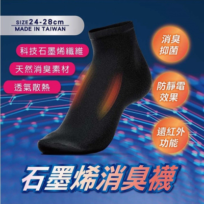 【蛋黃襪舖】non-no/儂儂/石墨烯/除臭襪/棉襪/耐穿/舒適/透氣/乾爽/服貼/不勒腳/防靜電/消臭抑菌/男女適用