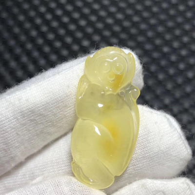 收藏級絕美天然蜜蠟琥珀猴吊墜鎖骨鏈隨形項鍊項墜掛件墬子玉墬玉珮掛件原礦原石天然珠寶首飾玉石寶石