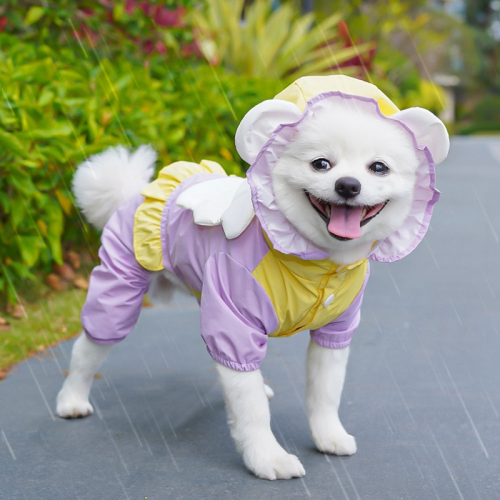 [星際萌寵]中小型犬雨衣紫黃花胞小天使-預購