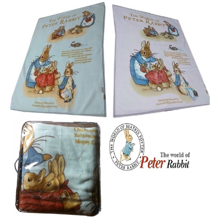 日本原裝進口Made in Japan雙人180*230cm日本製彼得兔毛毯Peter Rabbit 毛毯 比得兔毛毯