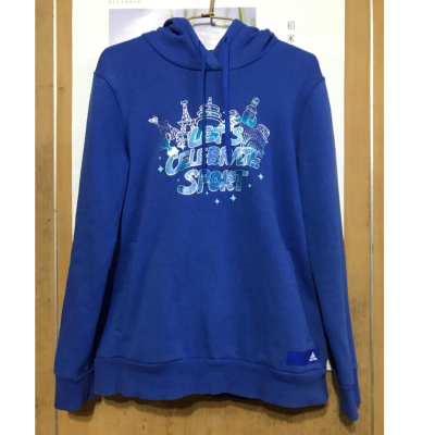 Adidas 帽T 藍色