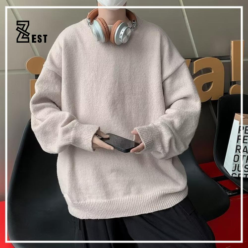〖 ZEST 〗日系慵懶毛衣 台灣現貨 男裝休閒 高級簡約 針織 潮流韓系 春秋季 百搭寬鬆 圓領