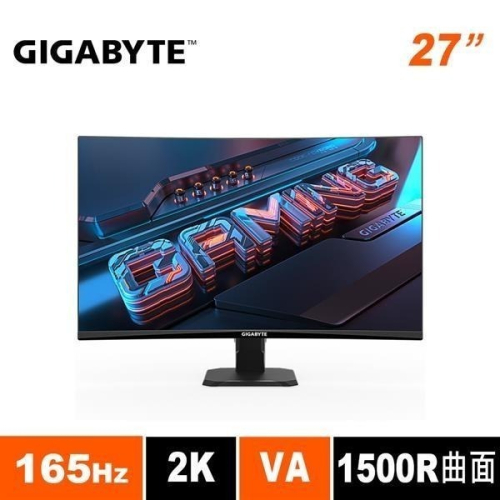 @電子街3C特賣會@技嘉 GIGABYTE GS27QC 27型 27吋 165Hz 電競螢幕 曲面螢幕