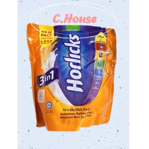《現貨》香港??Horlicks 好立克3合1營養麥芽飲品-減糖版《28gx10包裝》