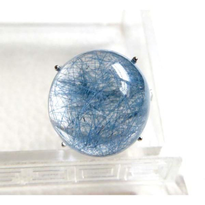 絕美滿絲金光閃閃富貴無雙極美罕見藍色髮晶鑲嵌戒指19*17mm/9g活圍內徑可調男女戒天然水晶之王珠寶玉石寶石首飾飾品