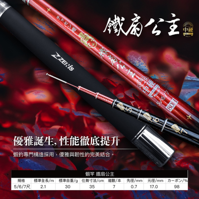 ZENIS 東區 鐵扇公主 蝦竿 ?牛小妹釣具? 80H 蝦竿