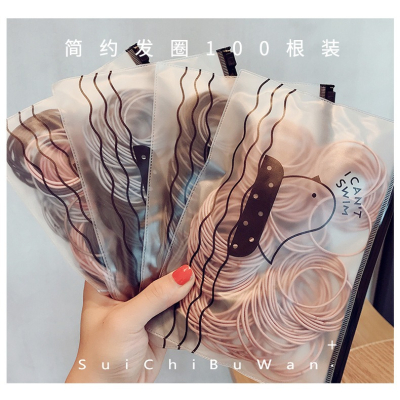 韓版頭繩簡約小圓系款髮圈少女紮頭髮高彈力皮筋法圈
