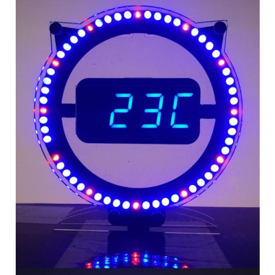 台中現貨 新版貓咪 創意小貓時鐘光控溫度51單片機電子DIY製作焊接散件 電子時鐘套件USB電源線加外殼