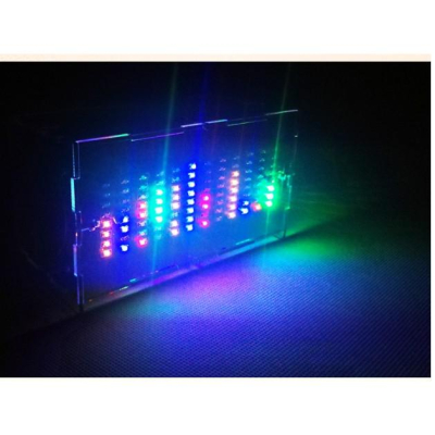 台中現貨 電子材料diy藍牙音箱製作散件12路頻譜+大音量功放+喇叭:含外殼